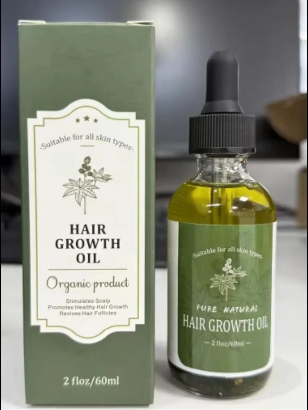 Women’s Hair Growth Treatment & Scalp Rescue , Organic Pure Hair Growth Oil